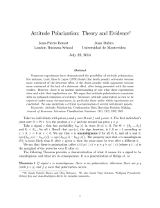 Attitude Polarization: Theory and Evidence