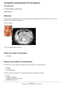 Tomografía computarizada (TC) del abdomen