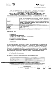 acta de verificacion de requisitos contratacion 2016.