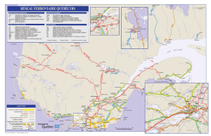 Carte du réseau ferroviaire québécois