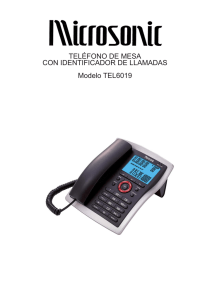TELÉFONO DE MESA CON IDENTIFICADOR DE LLAMADAS