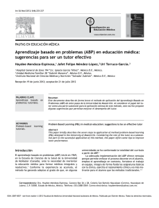 Aprendizaje basado en problemas (ABP) en educación médica