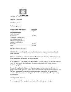 Cosmosul ® Fungicida y acaricida Suspensión acuosa Producto