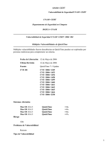 Vulnerabilidad de Seguridad/UNAM−CERT UNAM−CERT