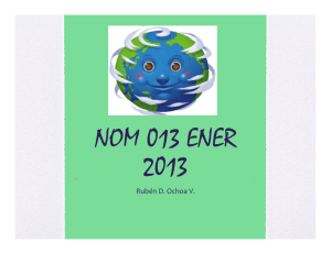 Aplicación de la NOM-013-ENER-2013