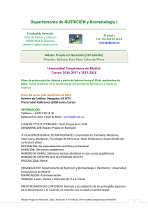 Departamento de NUTRICI&Oacute;N y Bromatolog&iacute;a I