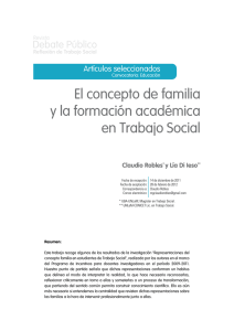 El concepto de familia y la formación académica en Trabajo Social