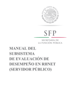 Manual de Evaluación de Desempeño de Servidor Público