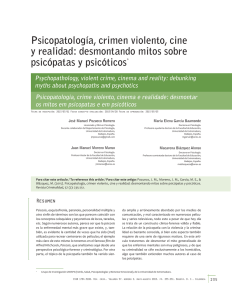 Psicopatología, crimen violento, cine y realidad