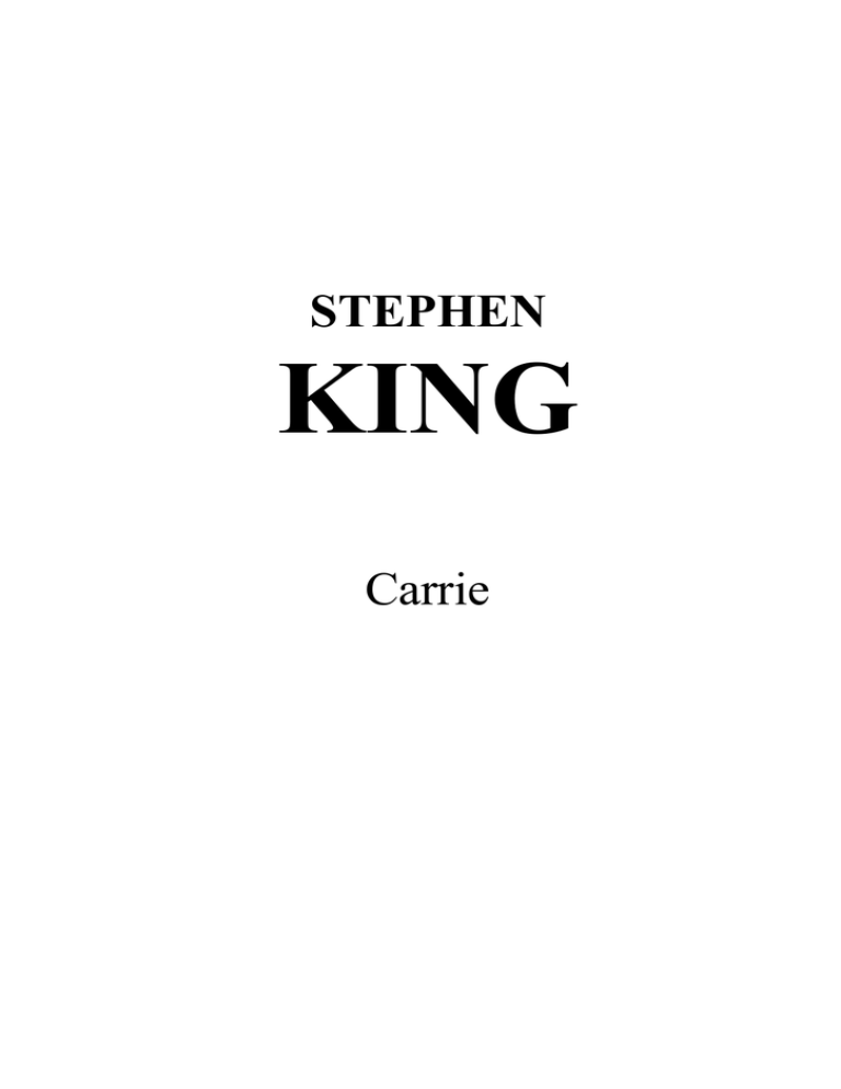 Carrie Stephen King GUIA AMARILLA De FORMOSA