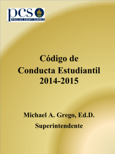 Código de Conducta Estudiantil 2014-2015