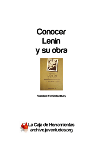 Conocer Lenin y su obra - La Caja de Herramientas de la UJCE