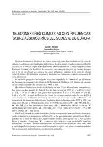 teleconexiones climáticas con influencias sobre algunos ríos del