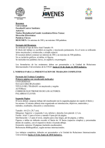 Resumen Universidad: Facultad/Centro/ Instituto: Autor/es: Núcleo