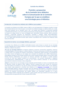 Posición y propuestas de la Comisión Arco Atlántico sobre la