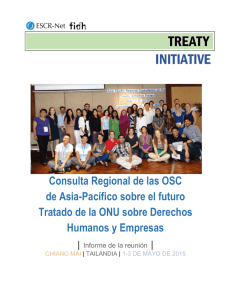 Consulta Regional de las OSC de Asia-Pacífico sobre - ESCR-Net