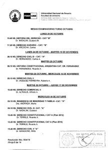 turno octubre 2016 - Facultad de Derecho