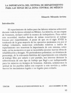 la importancia del sistema de repartimiento para las minas de la