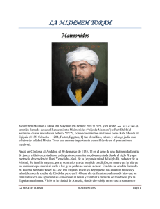 LA MISHNEH TORAH Maimonides