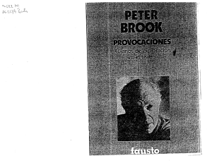 Provocaciones - Peter Brook - LA CLAC