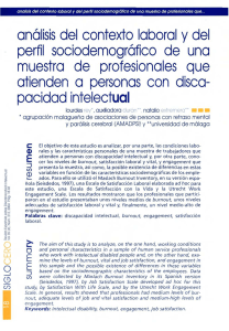 analisis del contexto laboral y del perfil sociodemografico