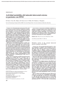 Actividad metabólica del músculo intercostal externo en pacientes