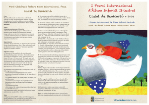 Ciutat de Benicarló • 2014 I Premi Internacional d`Àlbum Infantil Il
