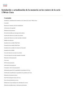 Instalación y actualización de la memoria en los routers de