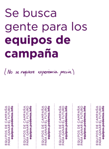 Se busca gente para los equipos de campaña Se busca gente para