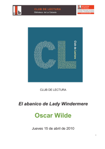 Oscar Wilde - Club de Lectura Biblioteca La Calzada