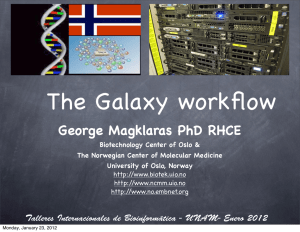 The Galaxy workflow