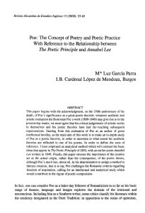 Poe: The Concept of Poetry and Poetic Practice With