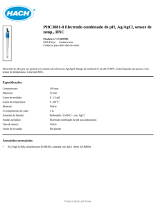 PHC3081-8 Electrodo combinado de pH, Ag/AgCl, sensor de