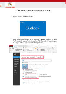 CÓMO CONFIGURAR DELEGADO EN OUTLOOK