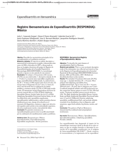 Registro Iberoamericano de Espondiloartritis (RESPONDIA): México