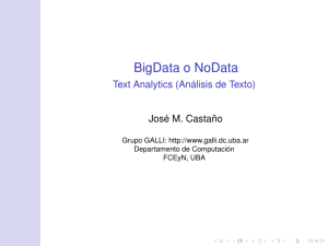 BigData o NoData - Text Analytics (Análisis de Texto)
