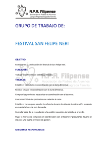GRUPO DE TRABAJO DE: FESTIVAL SAN FELIPE NERI