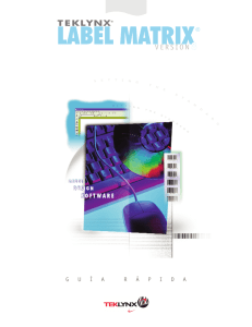LABEL MATRIX 8.30 Guia Rapida