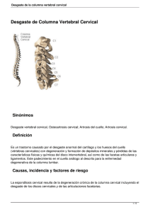 Desgaste de la columna vertebral cervical