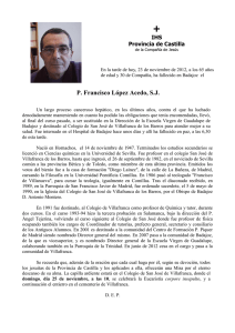 P. Francisco López Acedo, SJ - Centro de Formación PADRE PIQUER