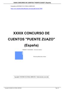 XXXIX CONCURSO DE CUENTOS "PUENTE ZUAZO" (España)