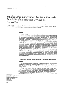 Estudio sobre preservación hepática. Efecto de la adición de la