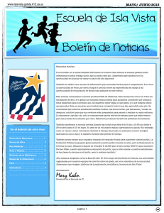 May : June 2013 Newsletter SPANISH