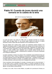 Pablo VI: Cuando de joven durmió una semana en la caseta de la