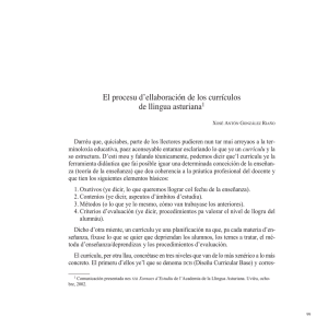 el procesu d`ellaboración de los currículos de llingua asturiana1