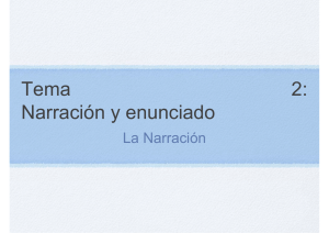 Tema 2: Narración y enunciado