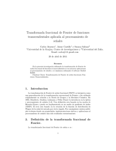 Transformada fraccional de Fourier de funciones transcendentales