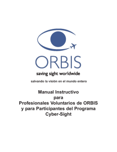 Manual Instructivo para Profesionales Voluntarios de ORBIS y para