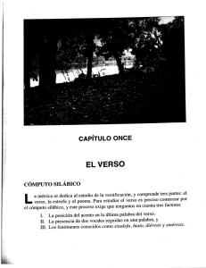 CAPÍTULO ONCE EL VERSO