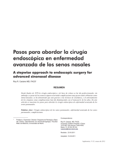 Pasos para abordar la cirugía endoscópica en enfermedad